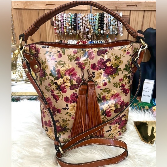 Patricia Nash Vintage Floral Leather Bag with Detachable Crossbody Strap - Picture 8 of 14